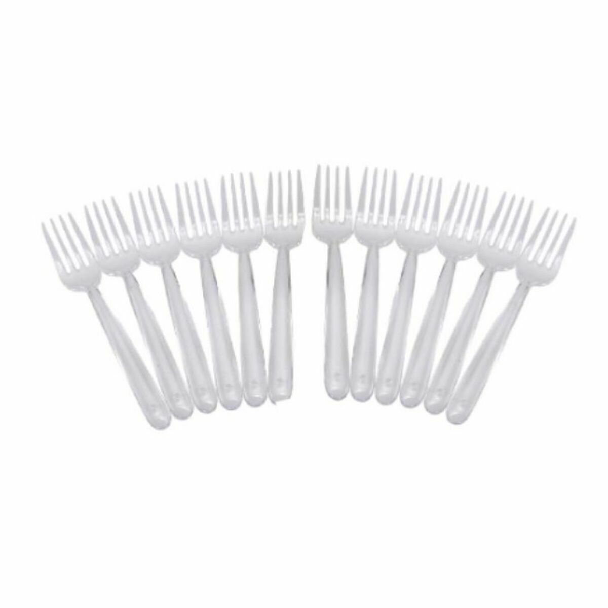 Reusable fork set Algon Transparent Plastic 36 Units