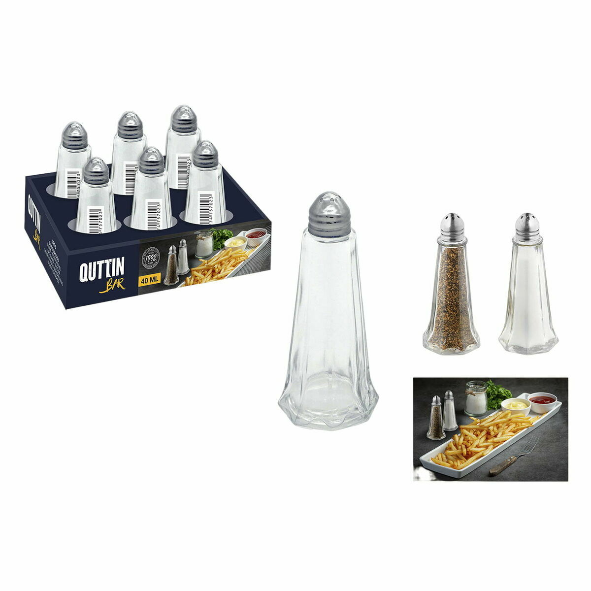 Spice Rack Quttin Bar 40 ml 4,5 x 11 cm (6 Pieces) (12 Units)