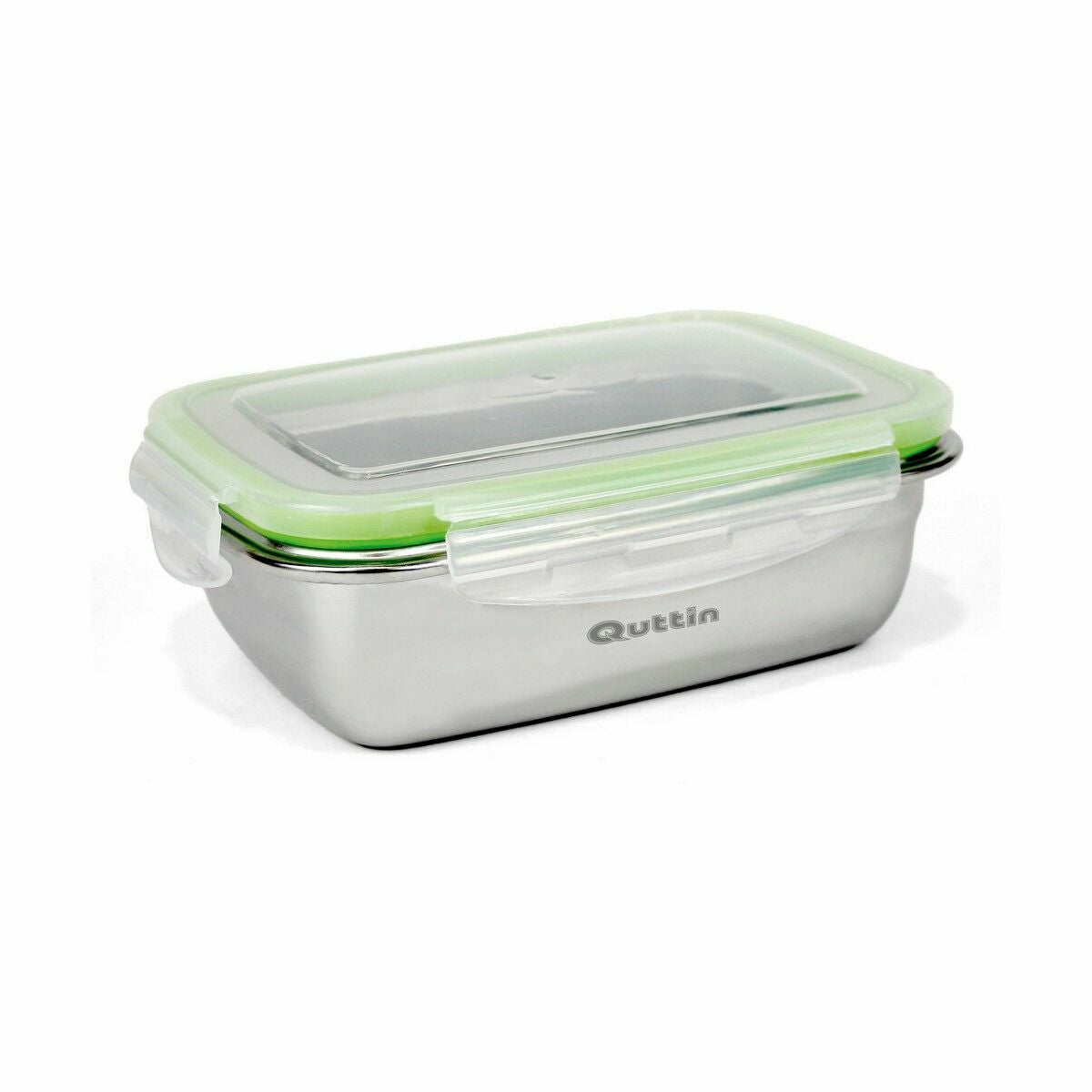 Hermetic Lunch Box Quttin Rectangular Stainless steel 1,8 L (12 Units)