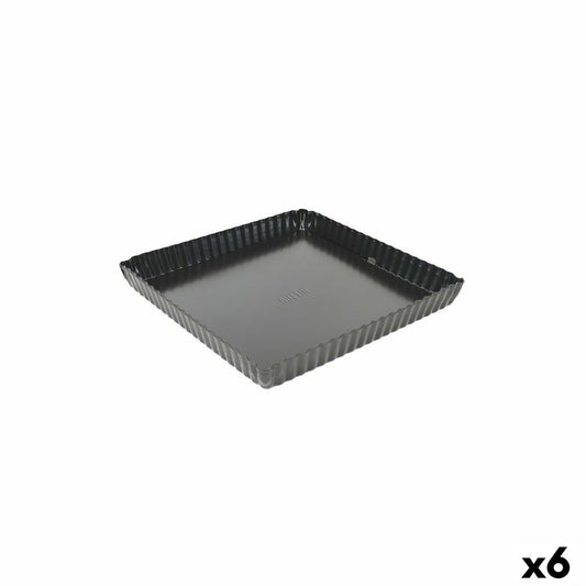 Springform Pan Quttin Rectangular 23 x 23 x 3 cm (6 Units)