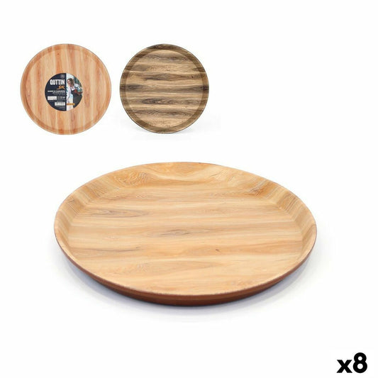 Tray Quttin Non-slip Wood 35,5 x 35,5 x 1,5 cm (8 Units)