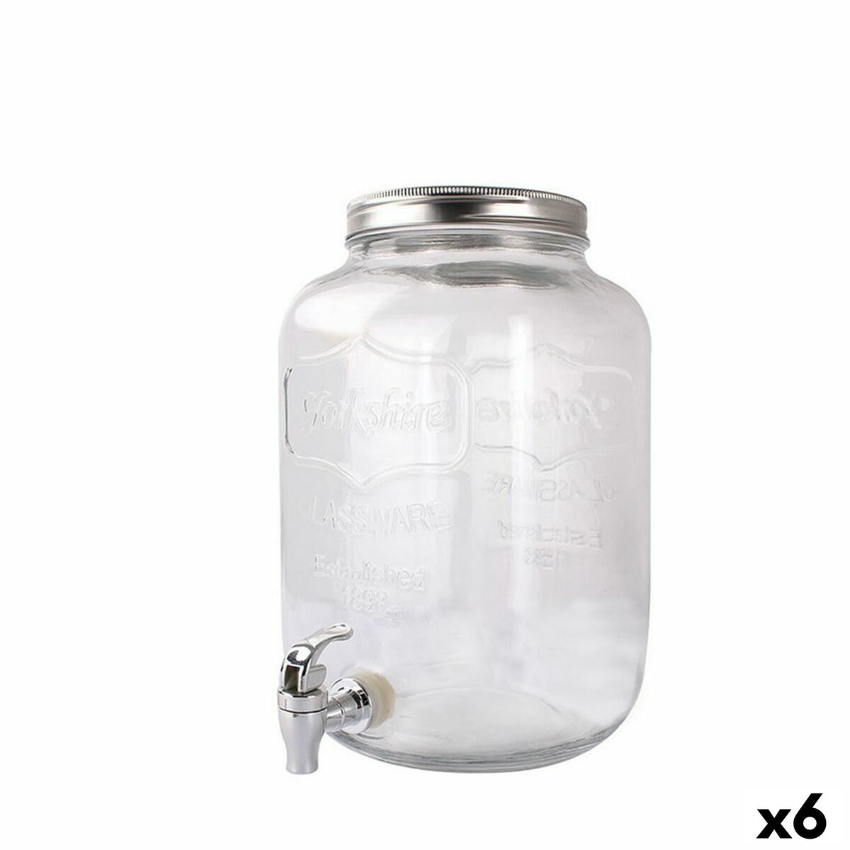 Water Jug with Tap La Mediterránea Glass 4 L (6 Units)