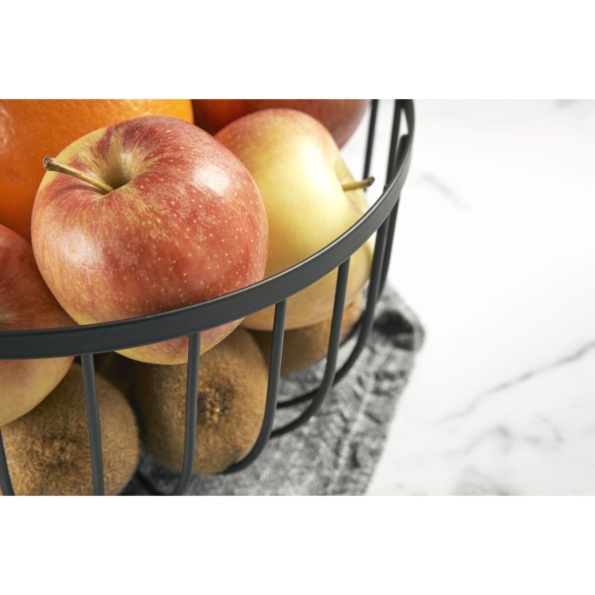 Fruit Bowl Confortime Rustic Black 25 x 25 x 13 cm 390 cm (12 Units)