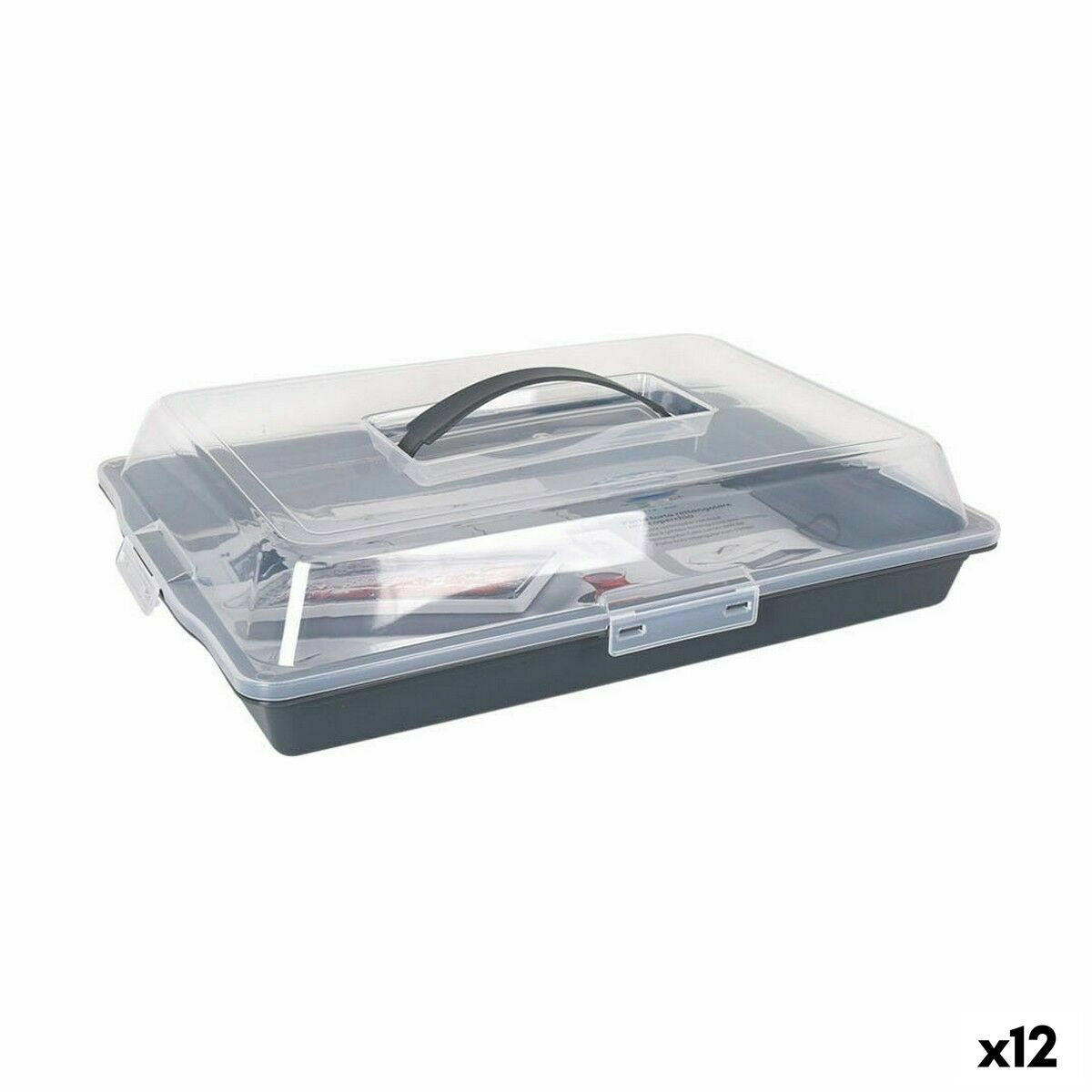 Lunch box Dem With handle 44 x 30 x 10 cm (12 Units)