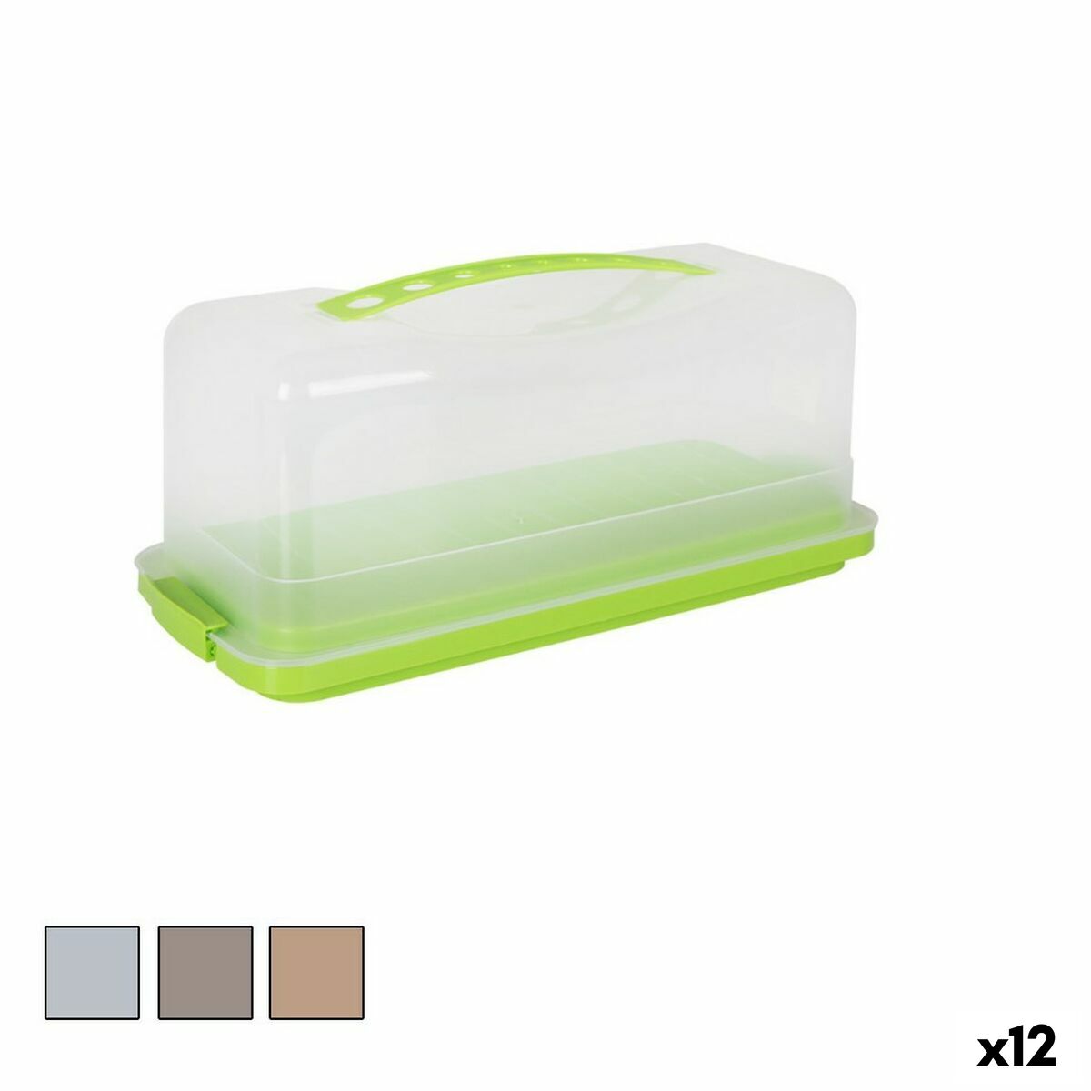 Lunch box Dem Pisa With handle 35,5 x 15,5 x 16 cm (12 Units)