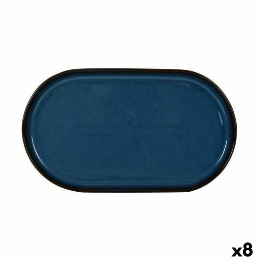 Snack tray La Mediterránea Chester Blue Oval 30,5 x 17,5 x 2,8 cm (8 Units)