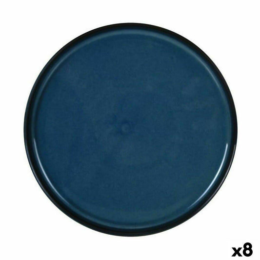 Snack tray La Mediterránea Chester Blue Circular 26,8 x 2,6 cm (8 Units)