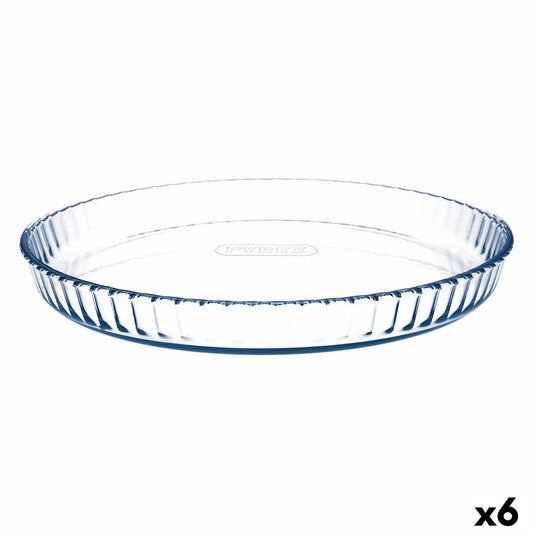 Oven Mould Pyrex Classic Vidrio Flat Circular Transparent 6 Units 31 x 31 x 4 cm