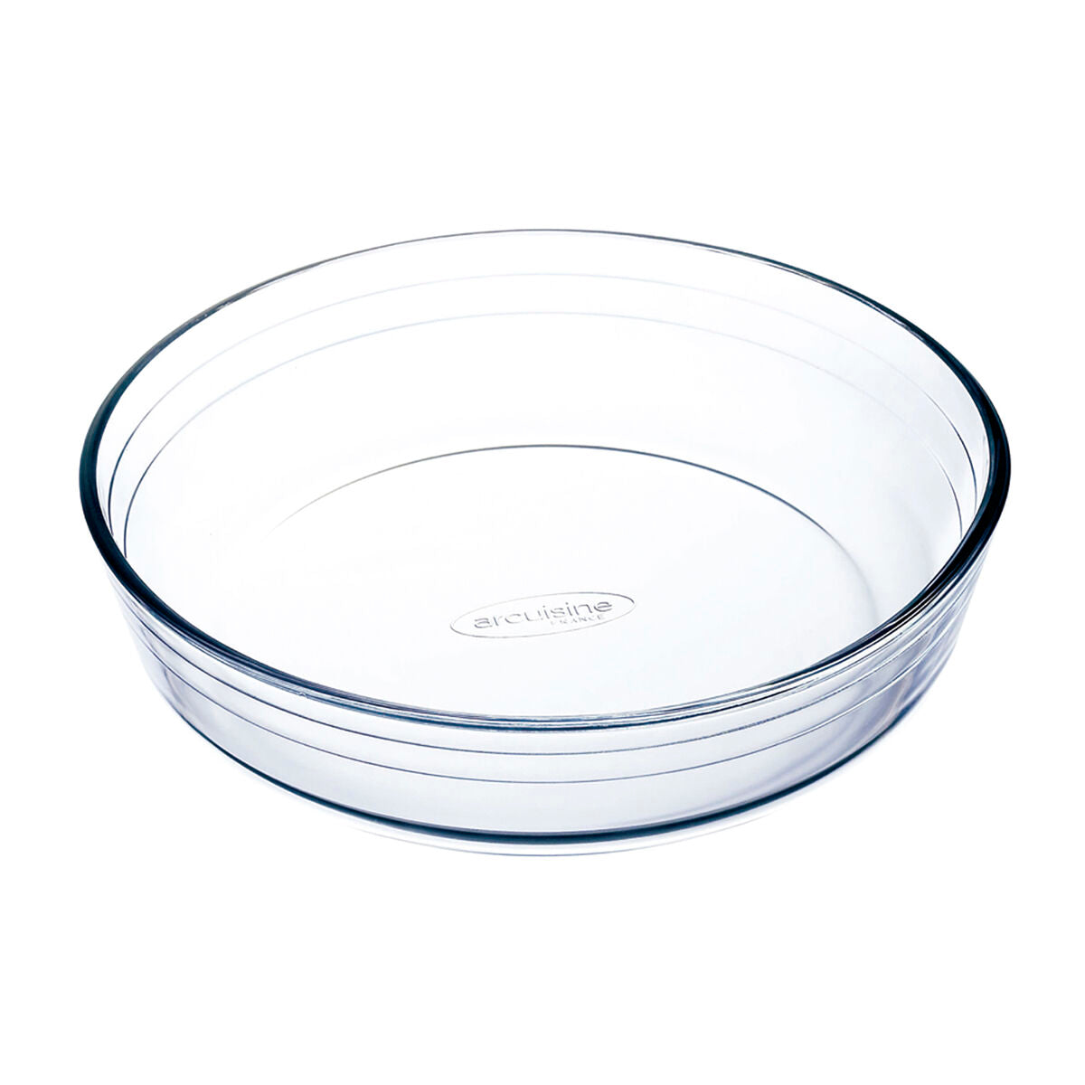 Oven Mould Ô Cuisine Circular 23 x 23 x 6 cm Transparent (6 Units)