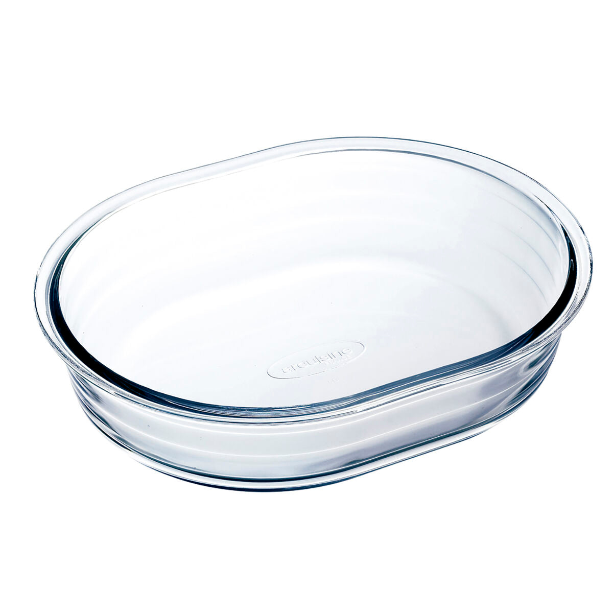 Oven Mould Ô Cuisine Oval Transparent 25 x 20 x 6 cm (6 Units)