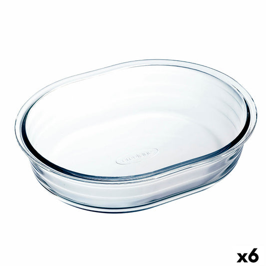 Oven Mould Ô Cuisine Oval 19 x 14 x 4 cm Transparent (6 Units)