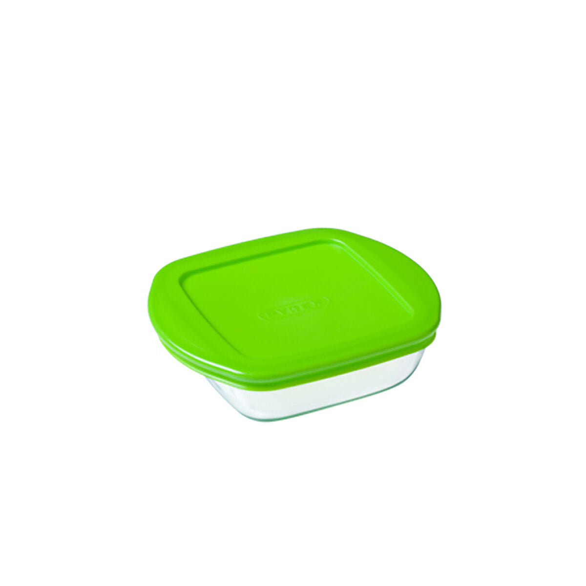 Square Lunch Box with Lid Pyrex Cook & Store Green 1 L 20 x 17 x 5,5 cm Silicone Glass (6 Units)