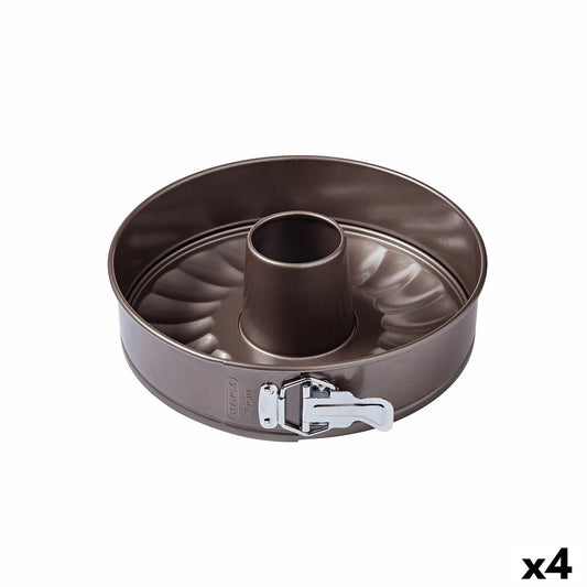 Springform Pan Pyrex Asimetria Ring Black Metal Ø 26 cm 4 Units