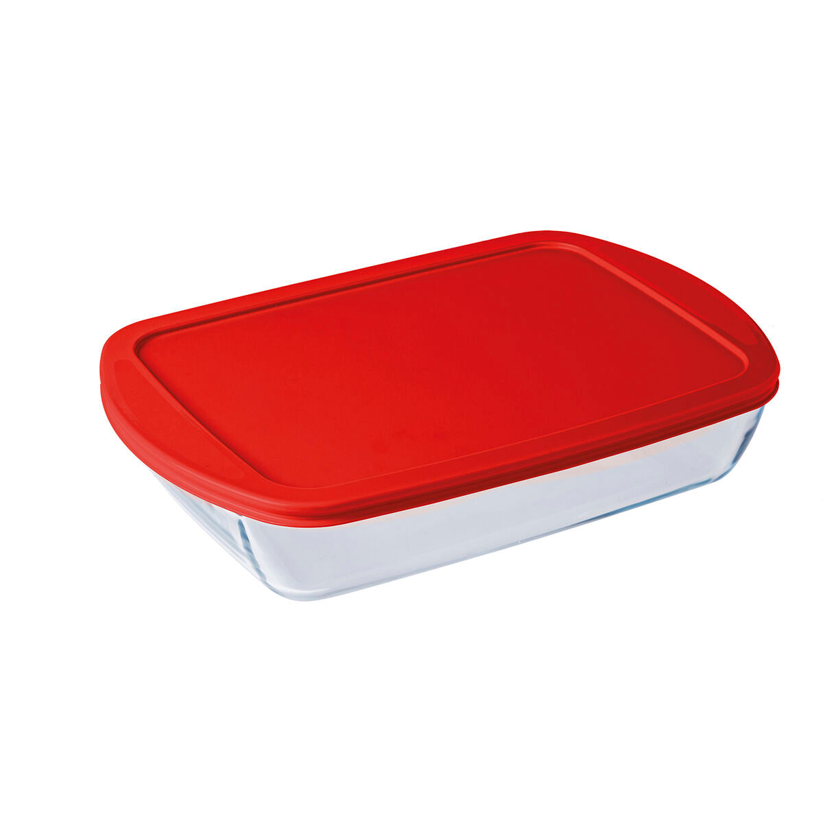 Rectangular Lunchbox with Lid Ô Cuisine Cook & store Transparent Silicone Glass (4,5 L) (4 Units)