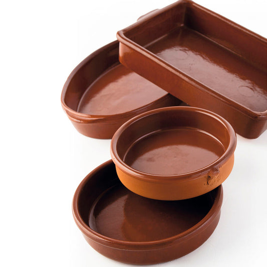 Saucepan Ceramic Brown (Ø 28 cm) (3 Units)