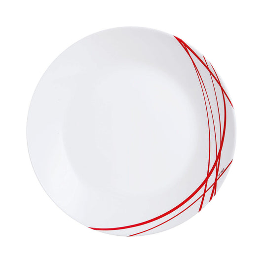 Flat plate Arcopal Domitille Rojo Bicoloured Glass 25 cm (12 Units)