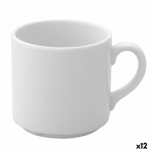 Cup Ariane Prime Coffee 200 ml Ceramic White 12 Units