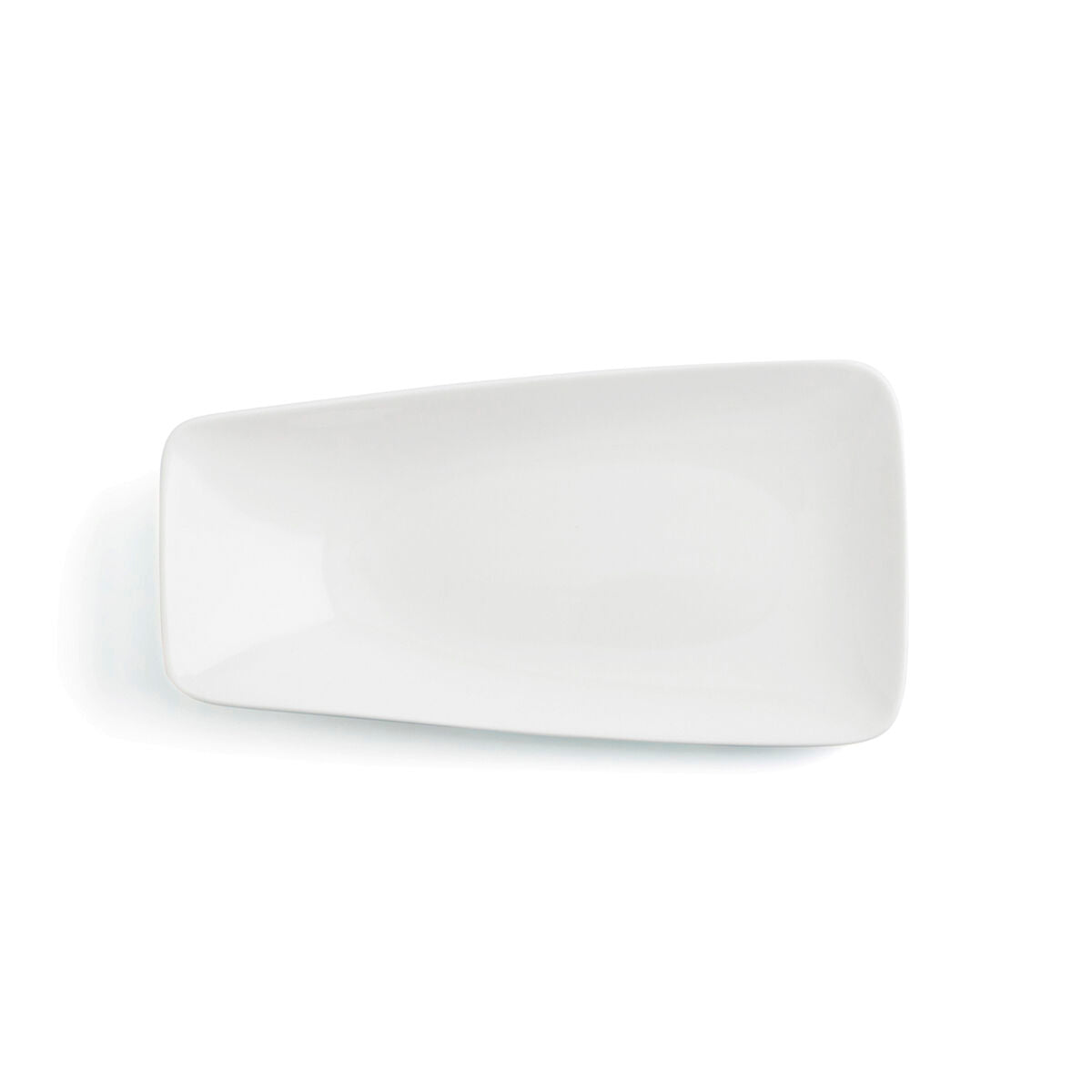 Flat plate Ariane Vital Rectangular Ceramic White (38 x 20,4 cm) (6 Units)