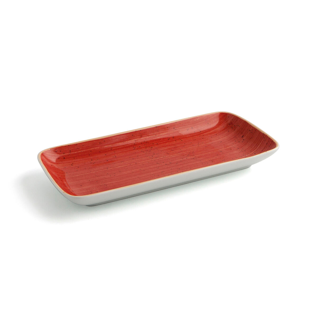 Serving Platter Ariane Terra Rectangular Ceramic Red (28 x 14 cm) (6 Units)