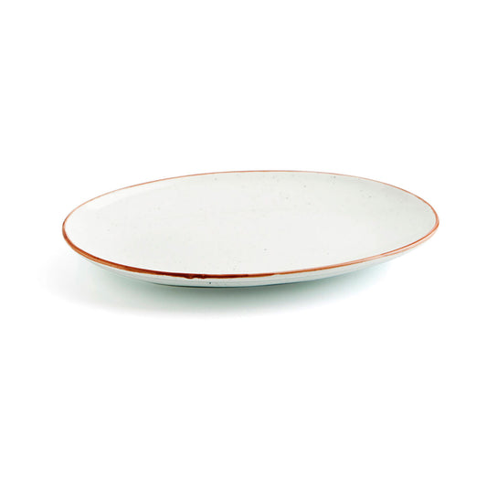 Serving Platter Ariane Terra Oval Ceramic Beige (Ø 32 cm) (6 Units)