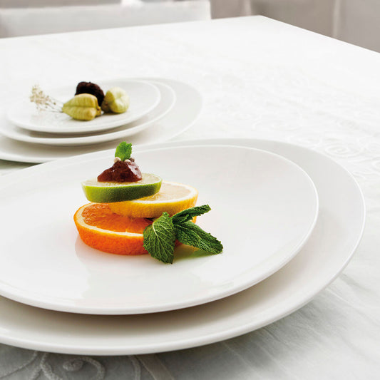 Flat plate Ariane Coupe Ceramic White (Ø 31 cm) (6 Units)