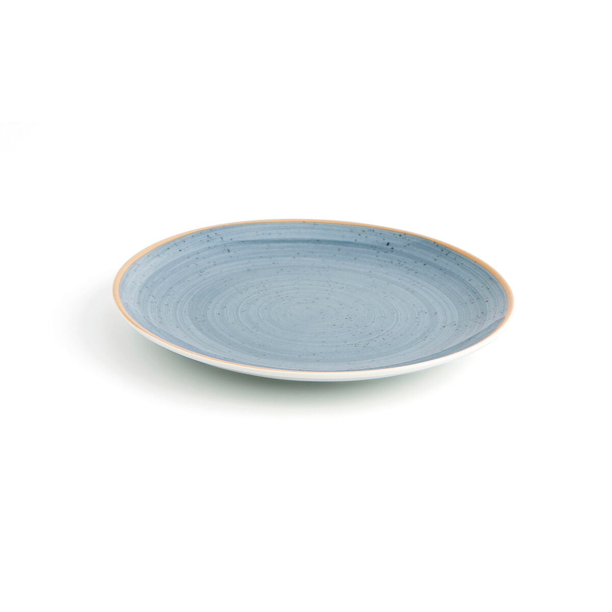 Flat Plate Ariane Terra Blue Ceramic Ø 21 cm (12 Units)