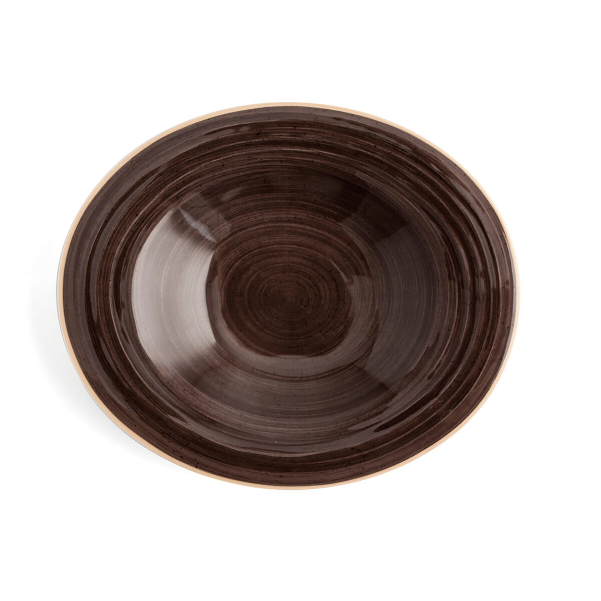 Deep Plate Ariane Terra Ceramic Brown (Ø 29 cm) (6 Units)