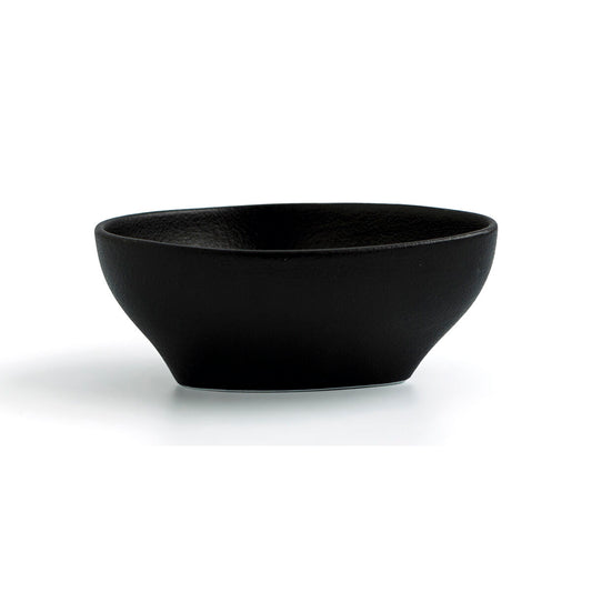 Bowl Ariane Antracita Triangular Ceramic Black (12 cm) (12 Units)