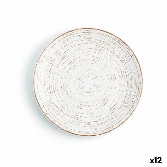 Flat plate Ariane Tornado Ceramic Bicoloured (Ø 18 cm) (12 Units)