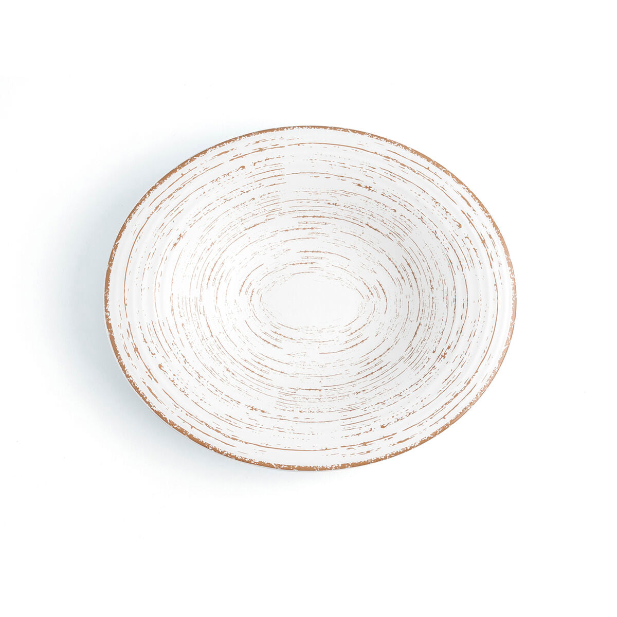 Deep Plate Ariane Tornado White Ceramic Bicoloured Ø 29 cm (6 Units)