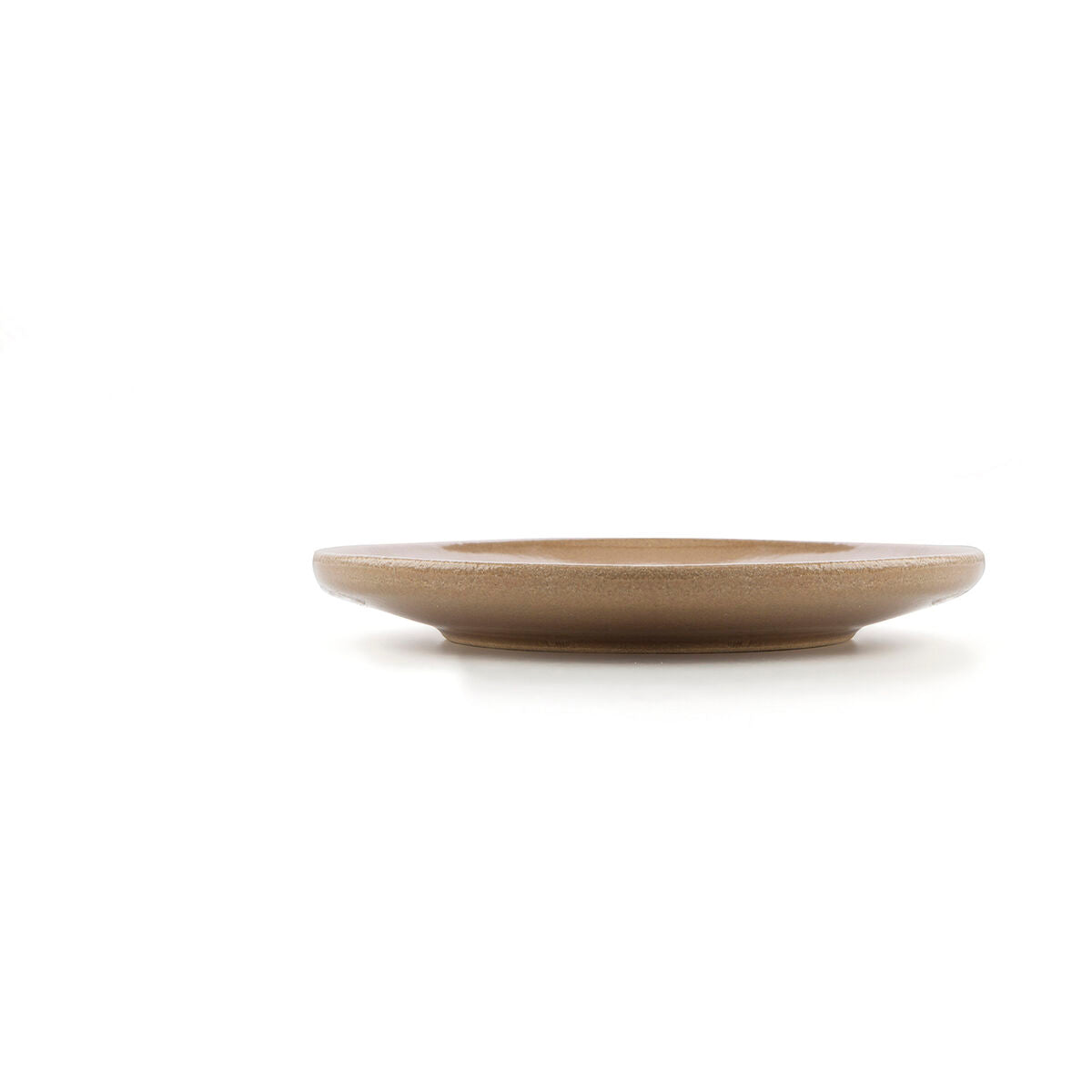 Flat plate Anaflor Baked clay Ceramic Beige (25 cm) (8 Units)