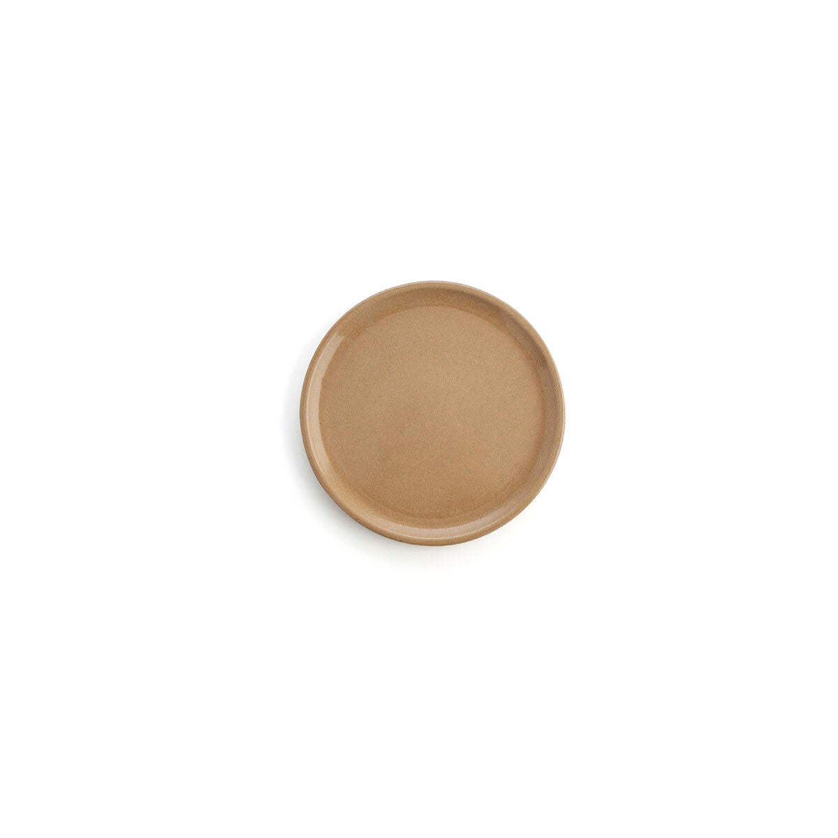 Flat plate Anaflor Baked clay Ceramic Beige (22 cm) (12 Units)