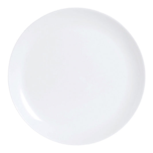 Flat plate Luminarc Diwali White Glass (25 cm) (24 Units)