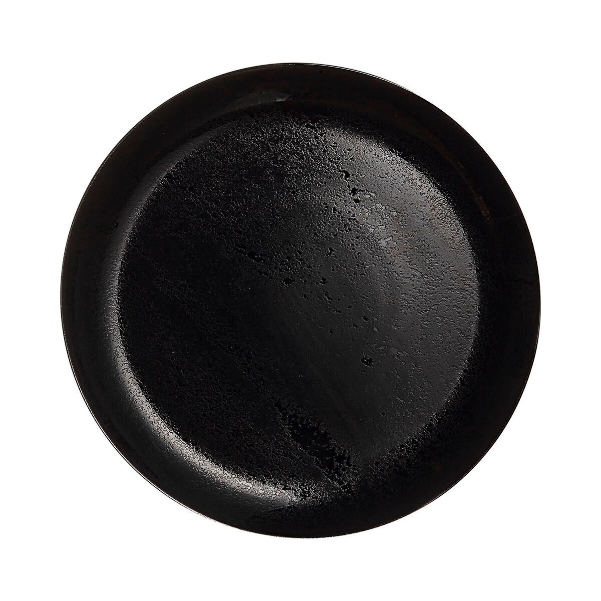 Flat plate Luminarc Diana Black Glass (25 cm) (24 Units)