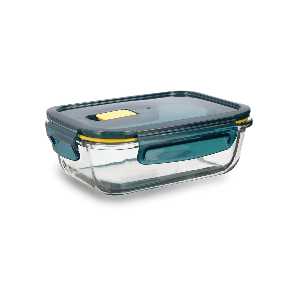 Hermetic Lunch Box Quid Astral Rectangular 640 ml Blue Glass (12 Units)