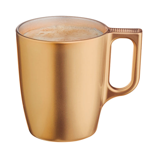 Mug Luminarc Flashy Golden 250 ml Glass (6 Units)