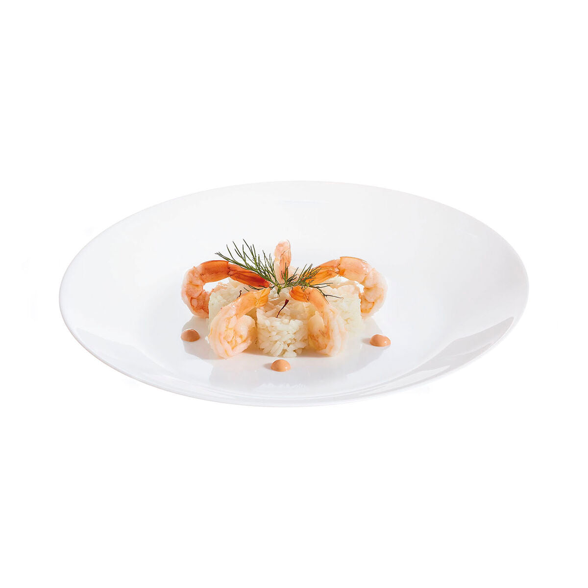 Flat Plate Luminarc Zelie White Glass 25 cm (24 Units)