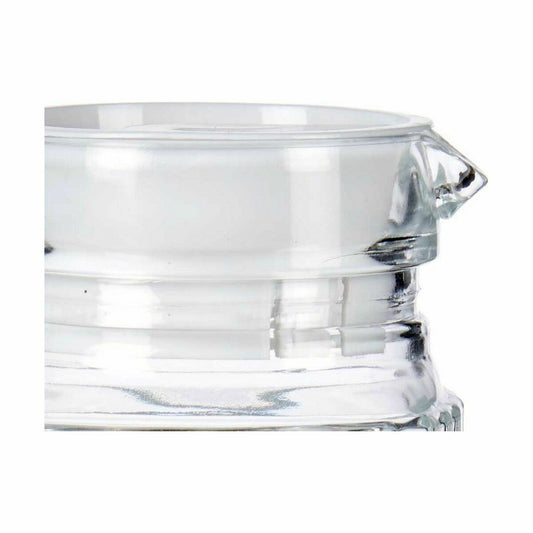 Jug Stripes Transparent White Plastic Glass 1 L