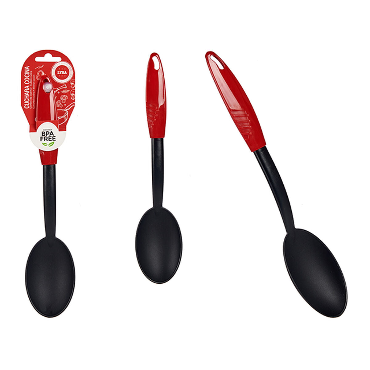 Ladle Red Black Nylon (3 x 32,5 x 7 cm) (12 Units)