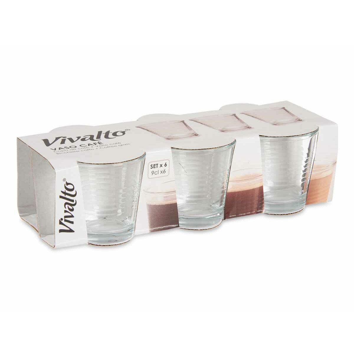 Set of glasses Transparent Glass (90 ml) (24 Units)