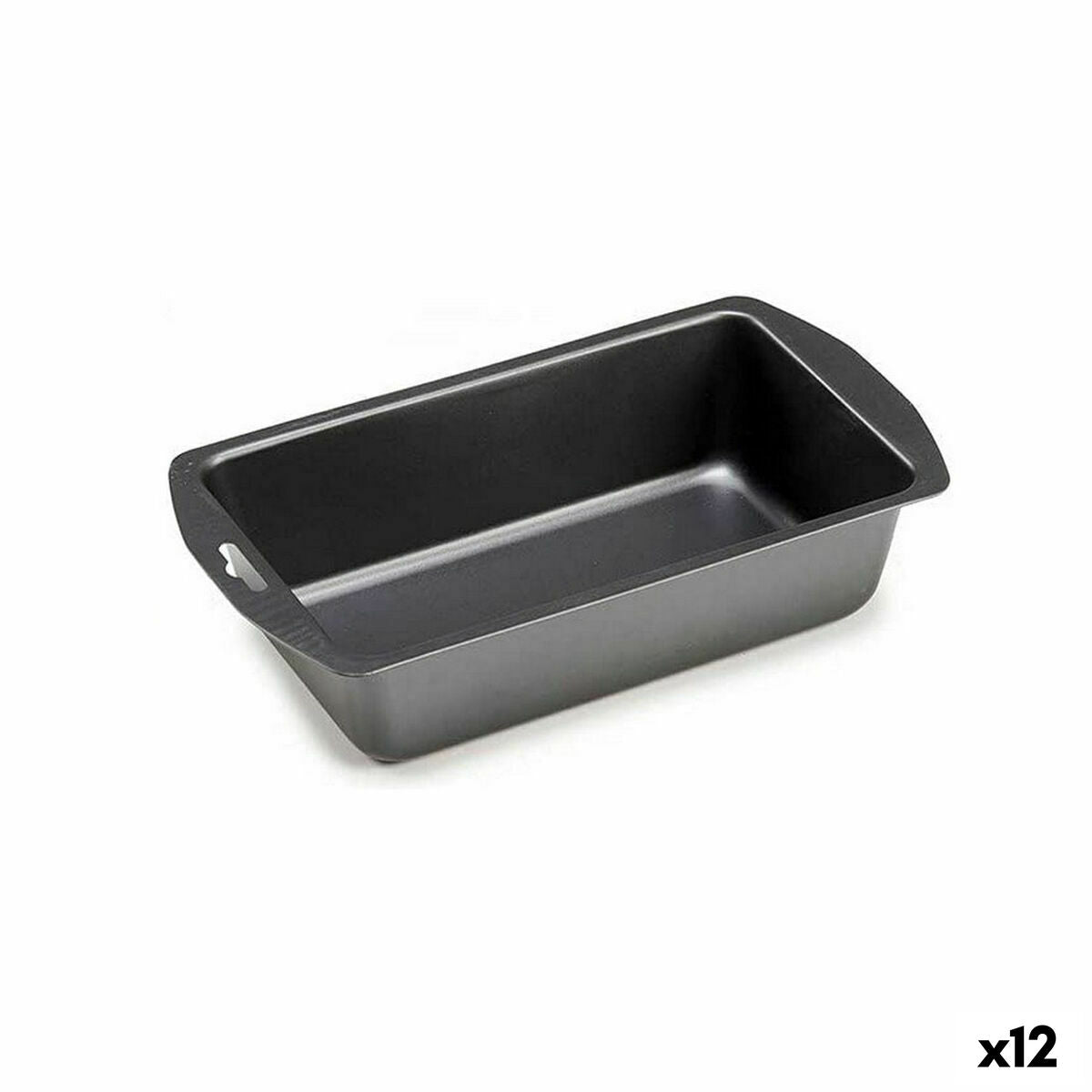 Oven Mould Dark grey Carbon steel (13 x 6,3 x 30 cm) (12 Units)