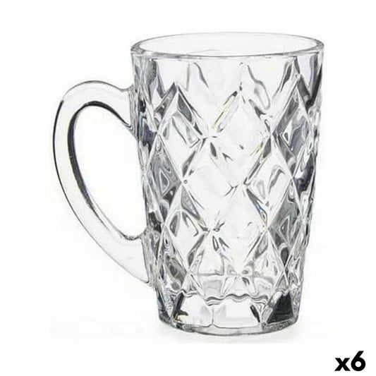 Cup Diamond Transparent Glass (110 ml) (6 Units)