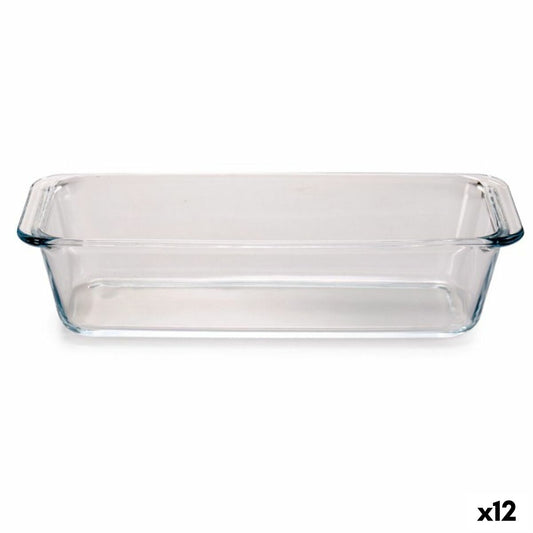 Baking tray Borcam Sponge cake With handles Transparent 1,63 L (12 Units)