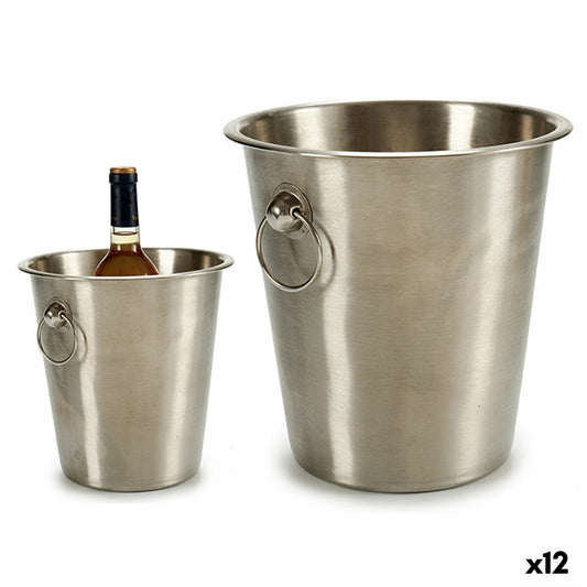 Ice Bucket Silver Stainless steel 4,5 L 22 x 21 x 22 cm (12 Units)