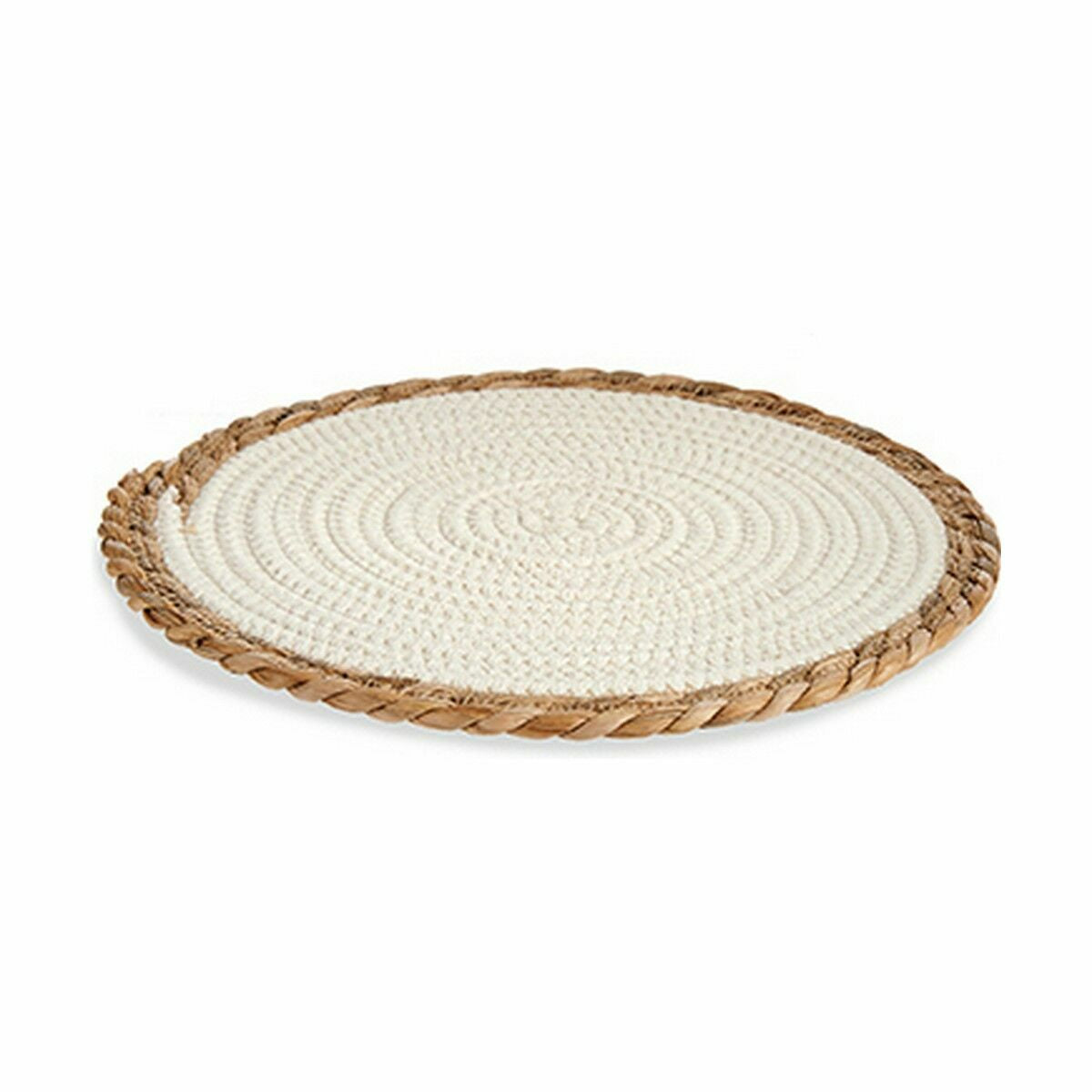 Table Mat Natural White 30 x 1 x 30 cm (48 Units)