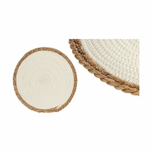 Table Mat Natural White 35 x 1 x 35 cm (48 Units)