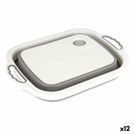 Cutting board Strainer White Grey Plastic Thermoplastic 29,8 x 5 x 40 cm (12 Units)