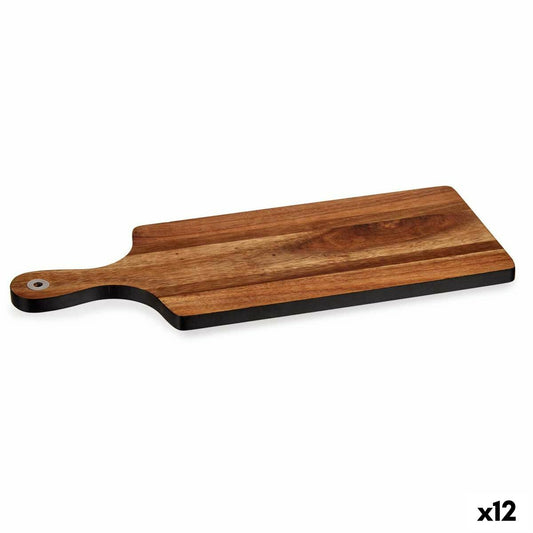 Cutting board Black Acacia 17,3 x 1,5 x 44,8 cm (12 Units)