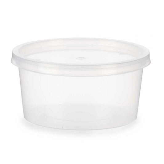 Round Lunch Box with Lid Transparent polypropylene 500 ml 12,5 x 6,2 x 12,5 cm (24 Units)