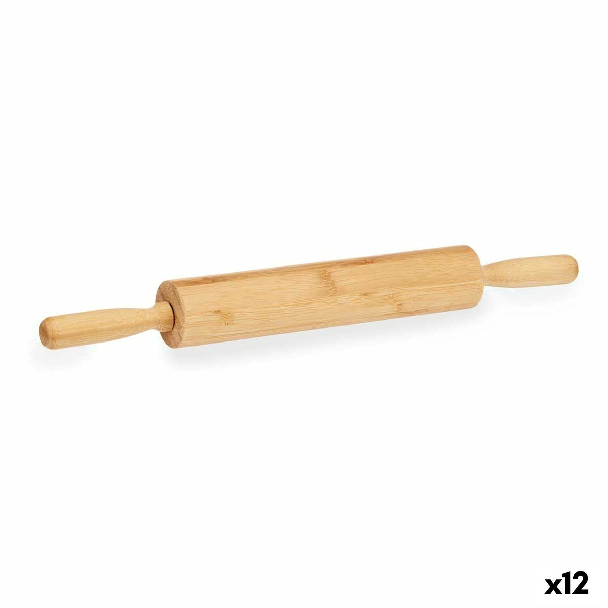 Rolling Pin Bamboo 45 x 5 x 5 cm (12 Units)